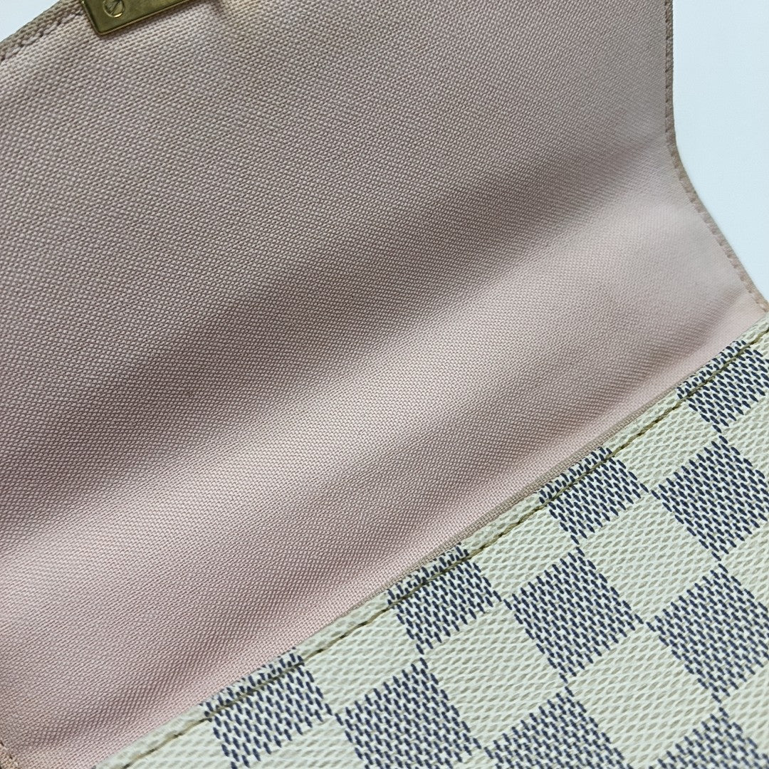 CROISETTE Damier Azur Coated Canvas White