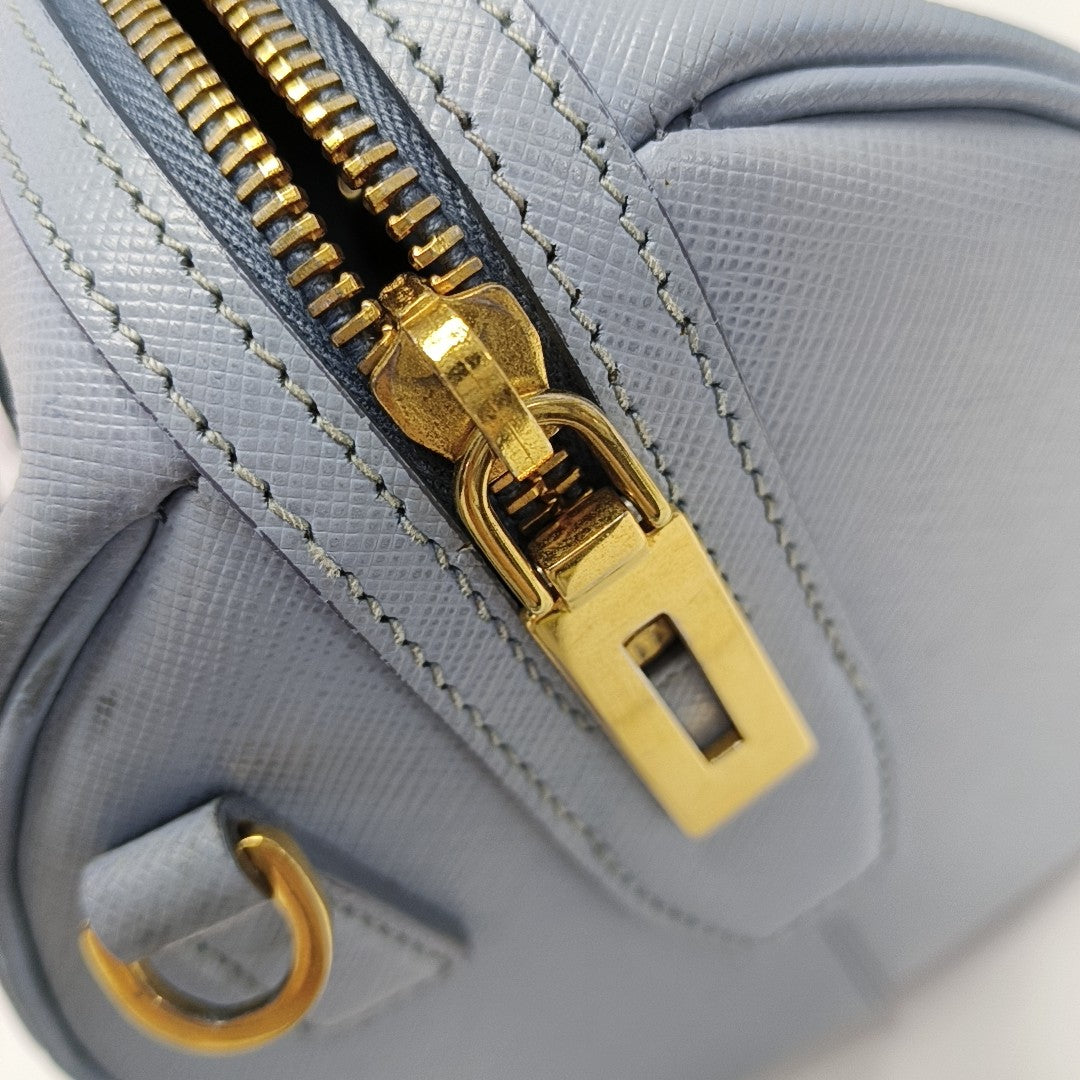 Saffiano Calfskin Shoulder Bag Blue