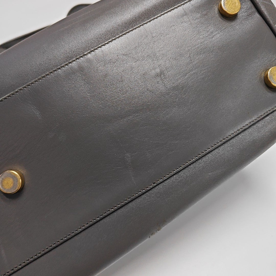 SHOPPING BAG Calfskin Gray