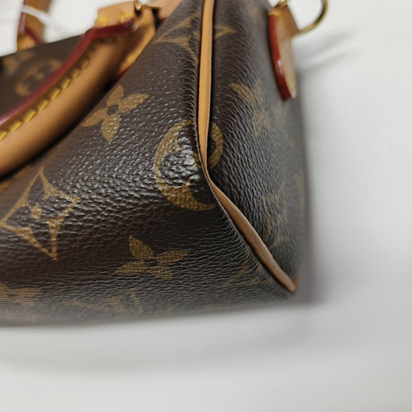 SPEEDY Nano Monogram Coated Canvas Brown