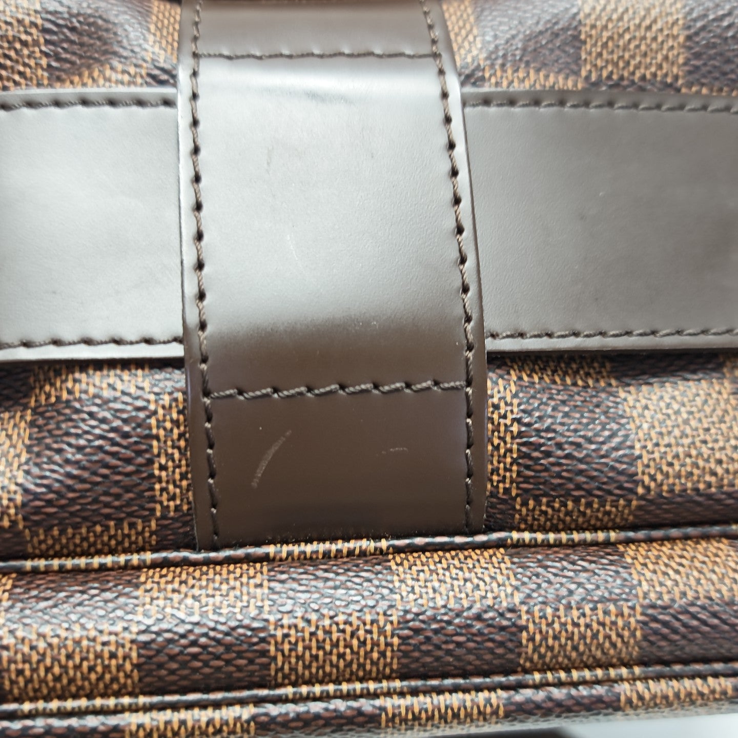 NAVIGLIO MM Damier Ebene Coated Canvas Brown