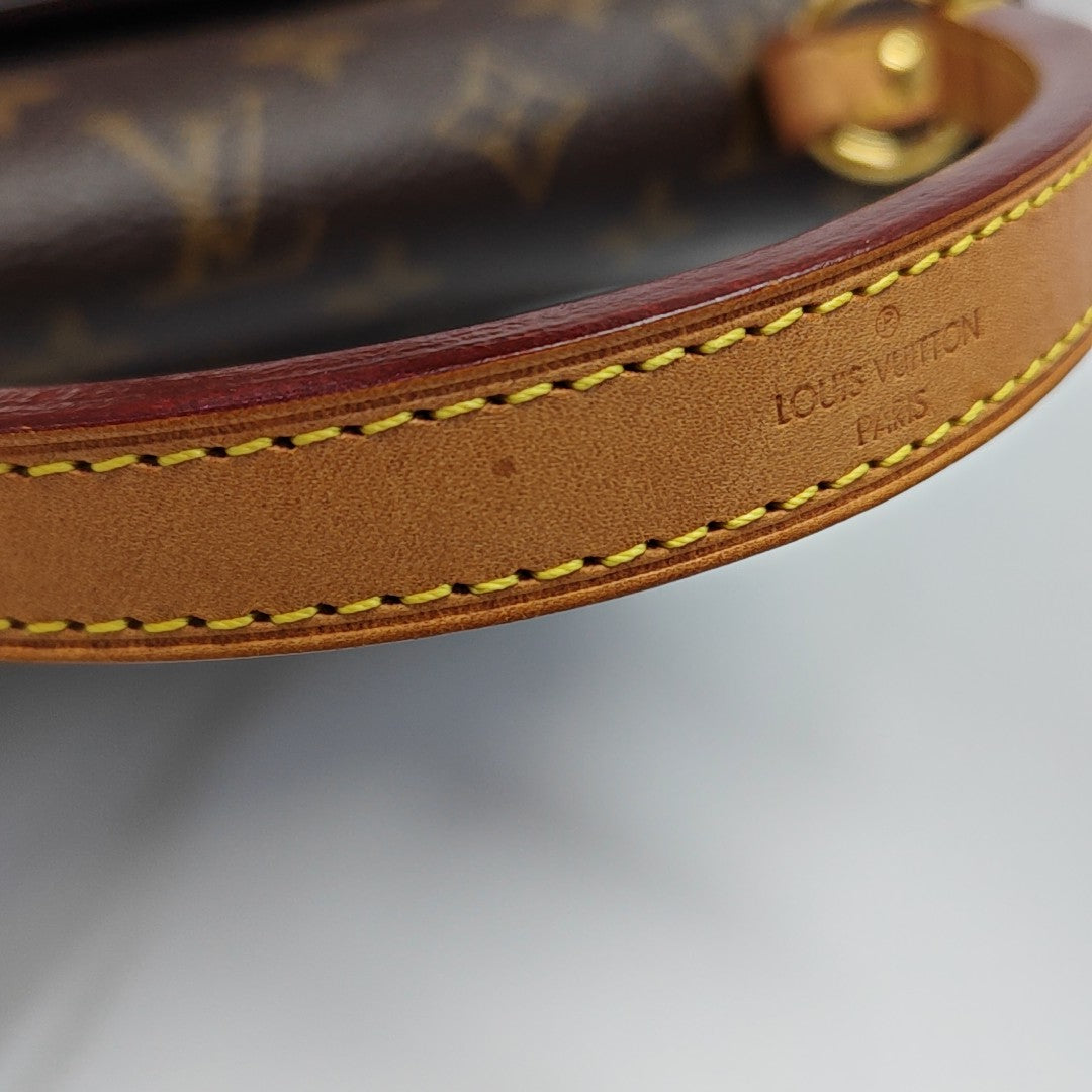 CLUNY MM Monogram Coated Canvas Brown