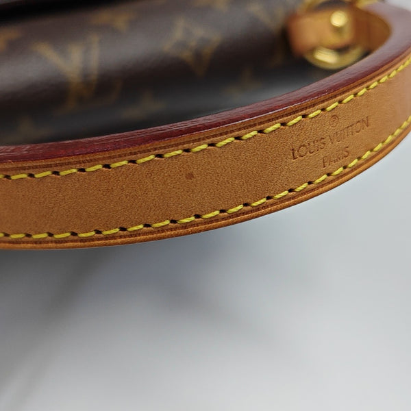 CLUNY MM Monogram Coated Canvas Brown