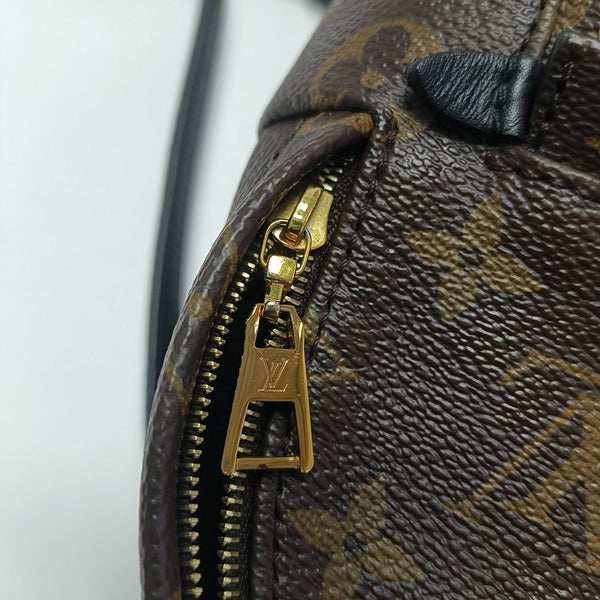 PALM SPRINGS Mini Monogram Coated Canvas Brown