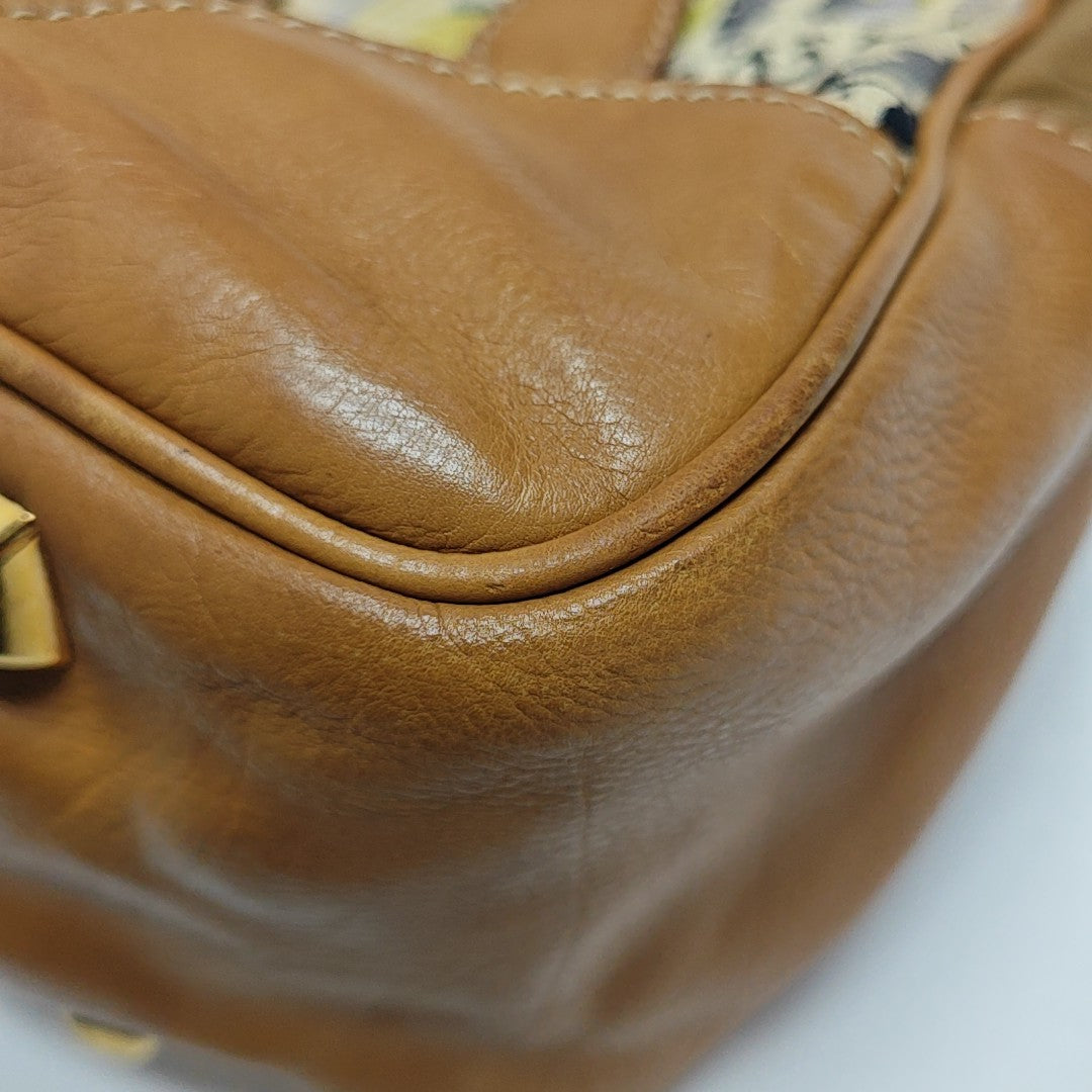 Canvas Top Handle Bag Brown