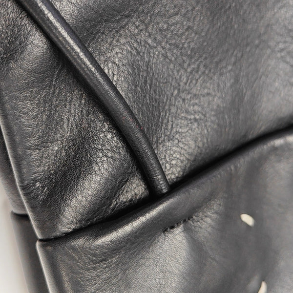 Calfskin Top Handle Bag Black