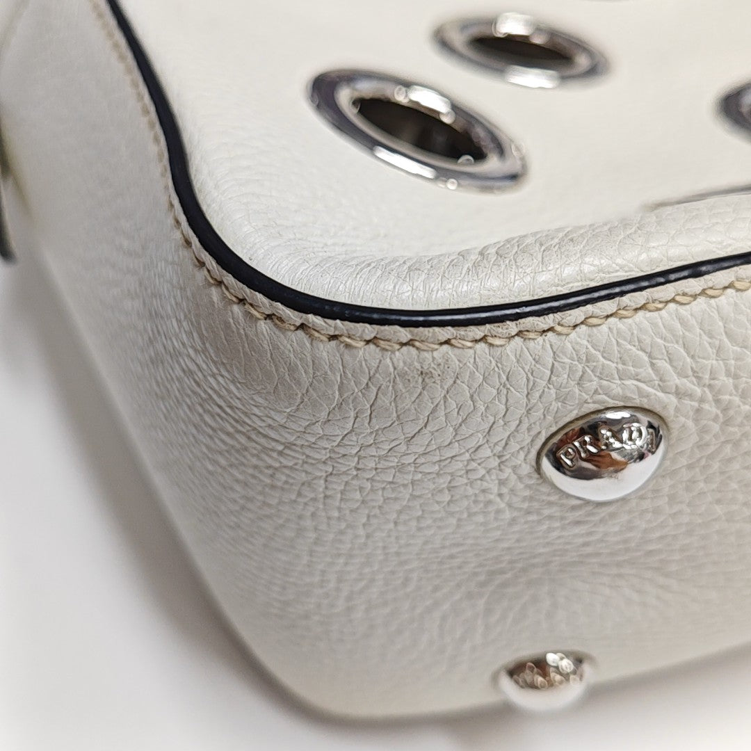 Calfskin Shoulder Bag White
