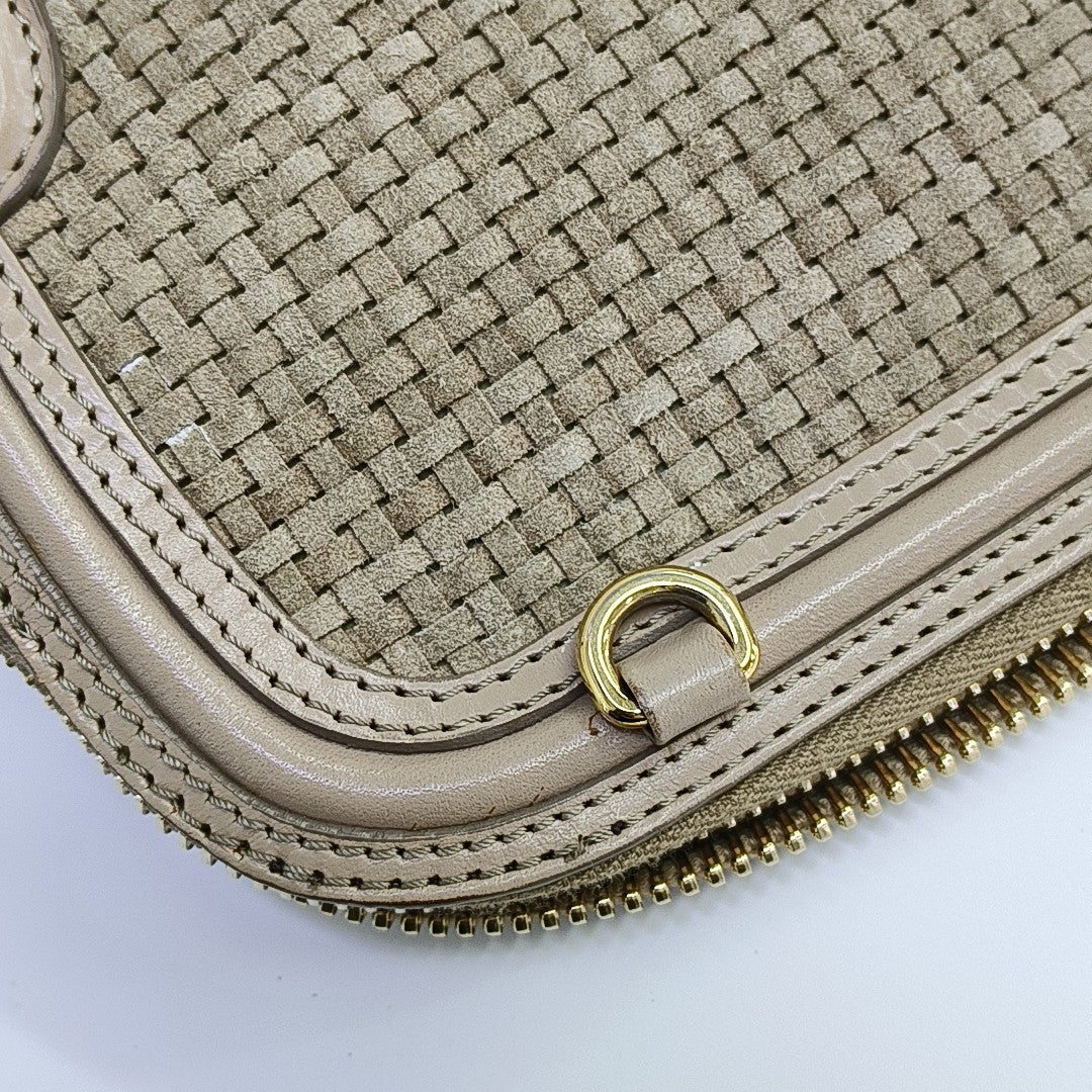 Suede Crossbody Bag Beige