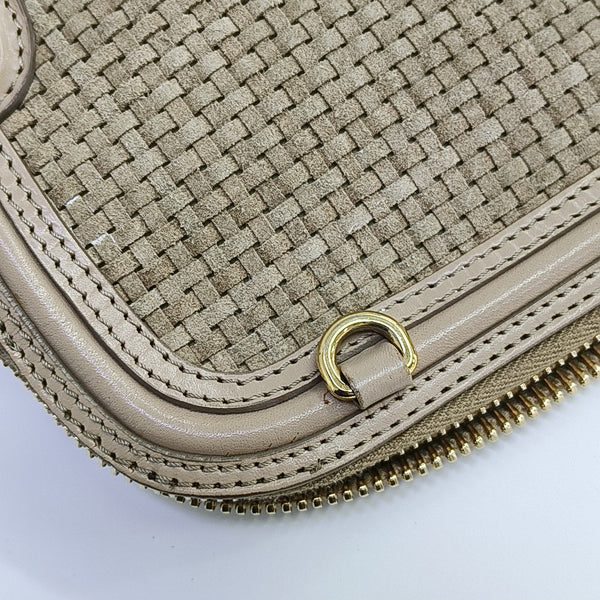 Suede Crossbody Bag Beige