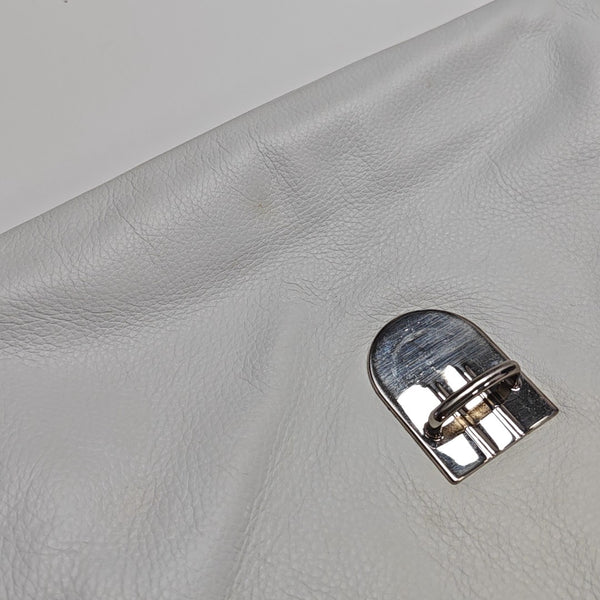 Calfskin Shoulder Bag White