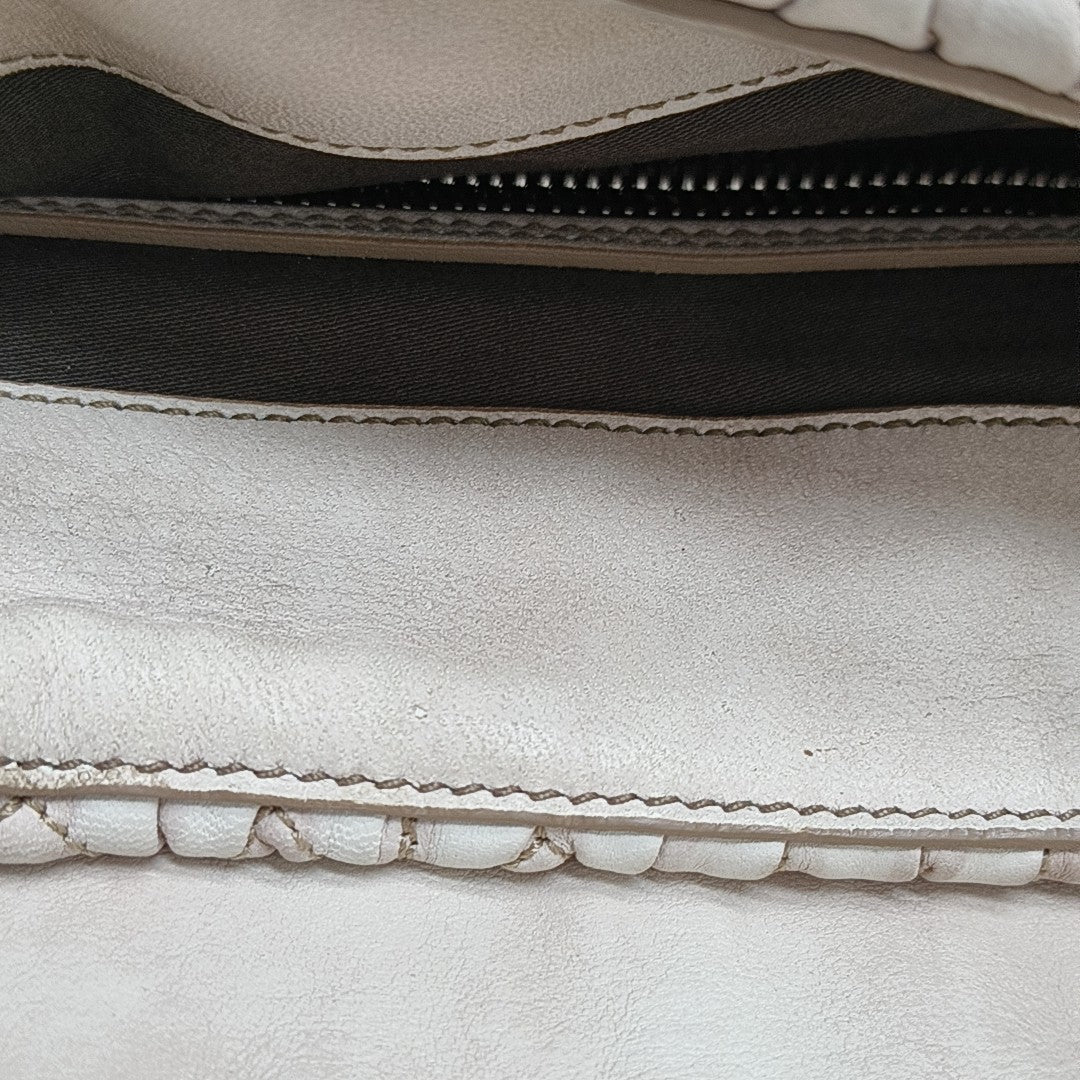 Calfskin Shoulder Bag White