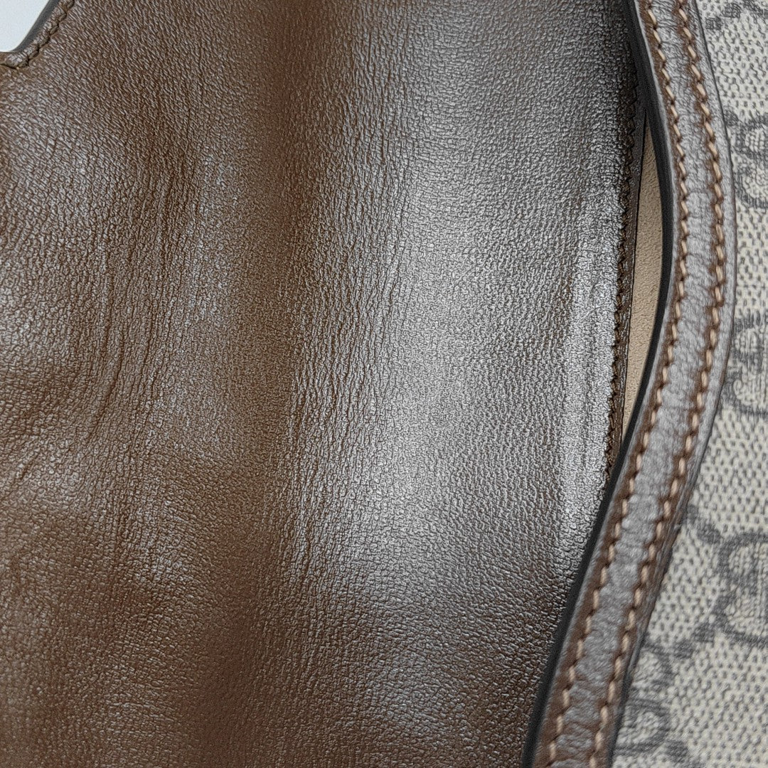 Horsebit 1955 Mini Monogram Coated Canvas Beige
