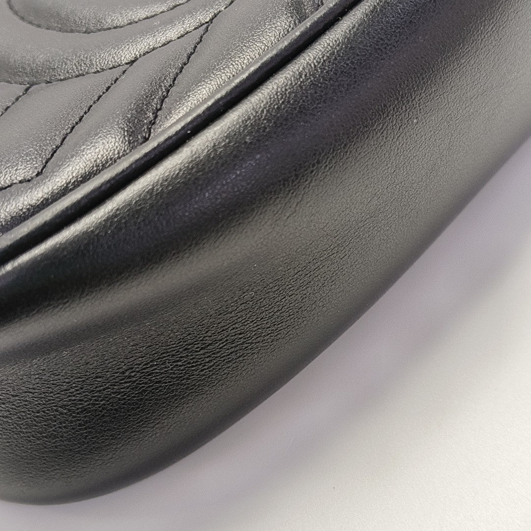 GG Marmont Mini Quilted Calfskin Black