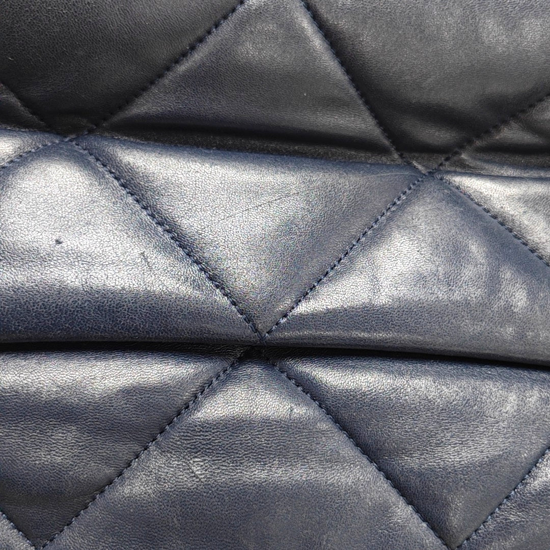 CHANEL 19 Large Quilted Lambskin Blue
