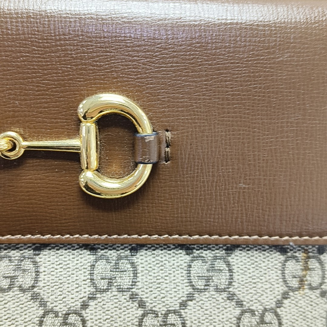 Horsebit 1955 Small Coated Canvas Beige