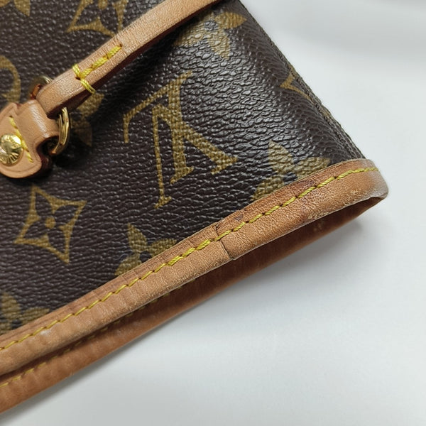 NEVERFULL MM Monogram Coated Canvas Brown
