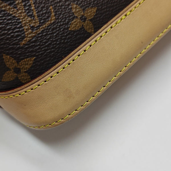 ALMA BB Monogram Coated Canvas Brown