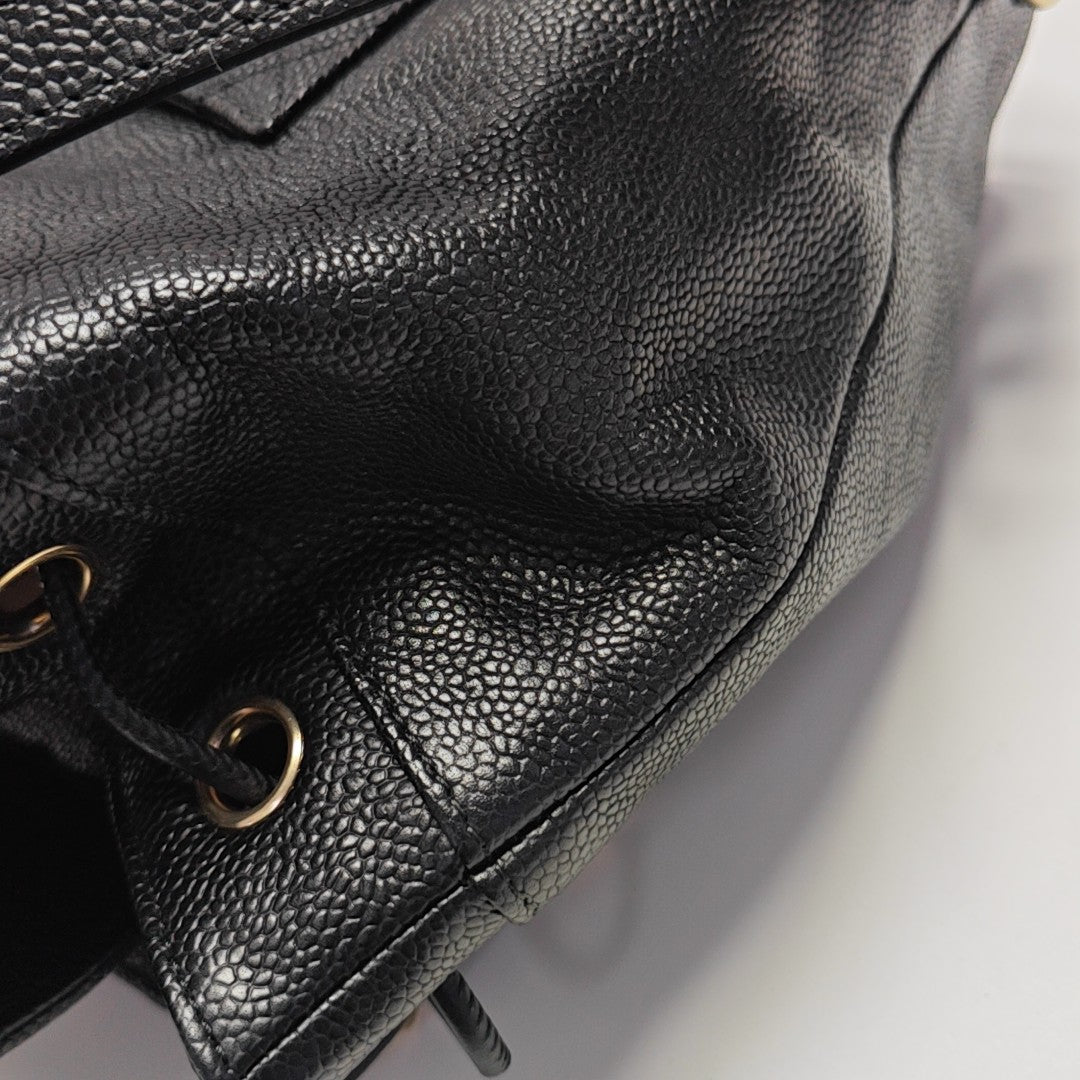 Quilted Grained Calfskin Black