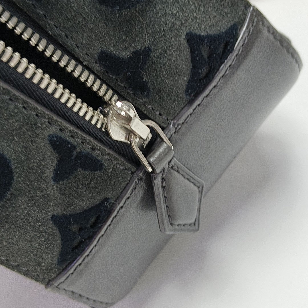 DEAUVILLE Monogram Suede Gray