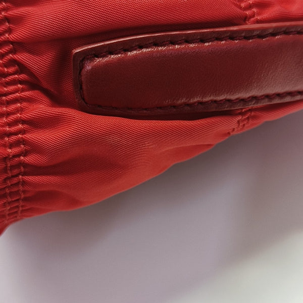 Quilted Nylon Tote Bag Red