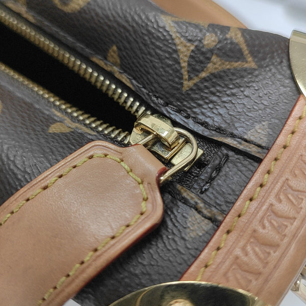 SIDE TRUNK MM Monogram Coated Canvas Brown