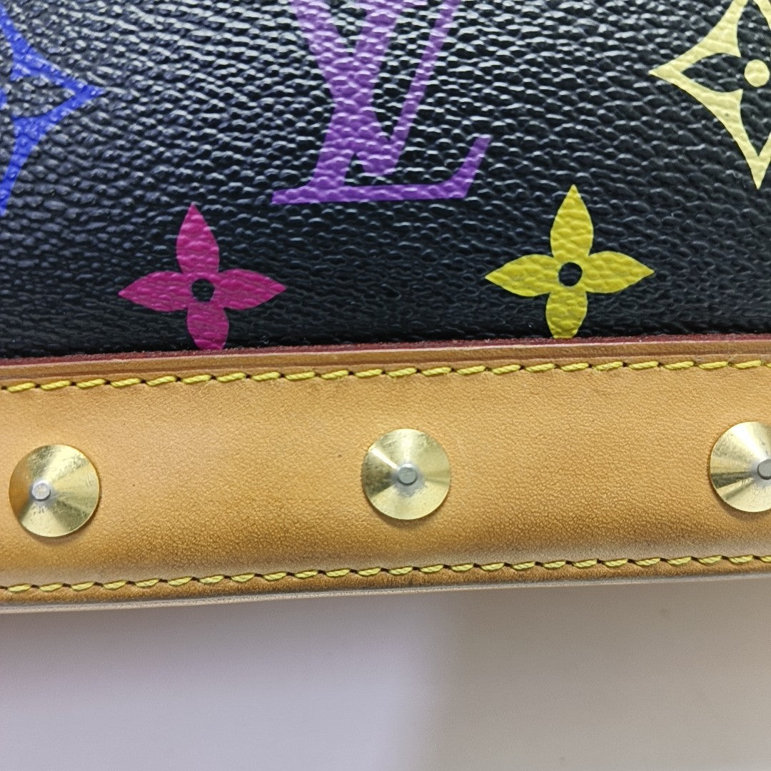 LV × TM Alma Small Monogram Lona Revestida Negra