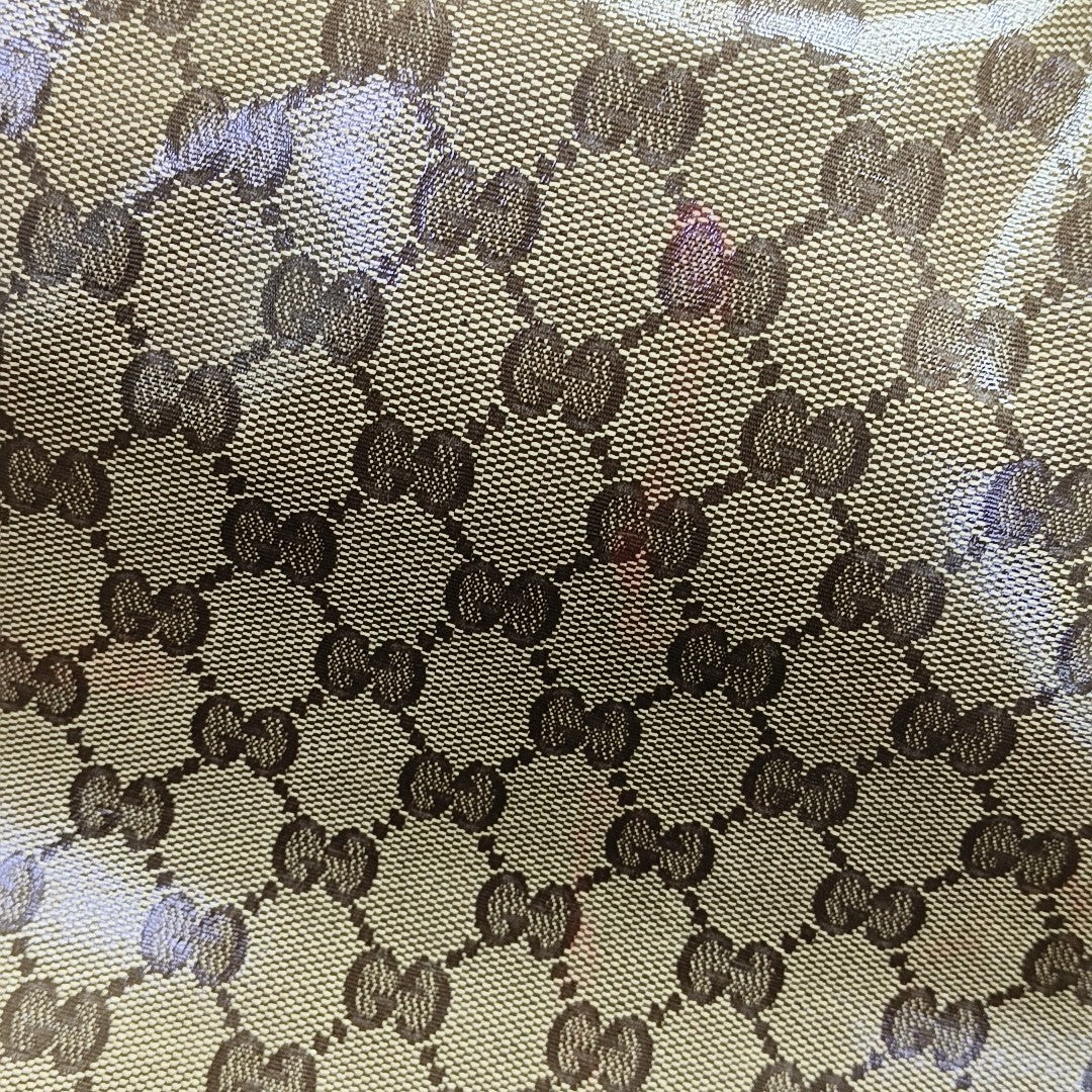 Monogram Coated Canvas Tote Bag Beige