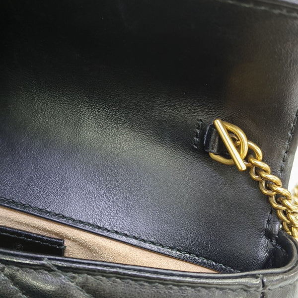 GG Marmont Mini Quilted Calfskin Black