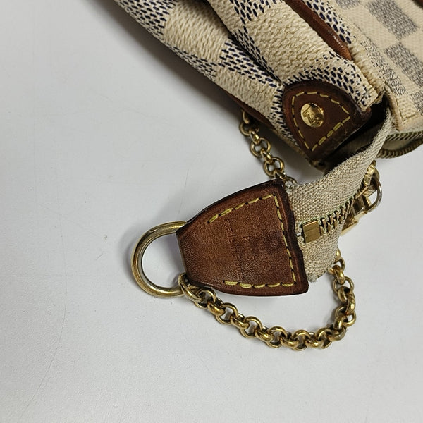 EVA Damier Azur Coated Canvas White