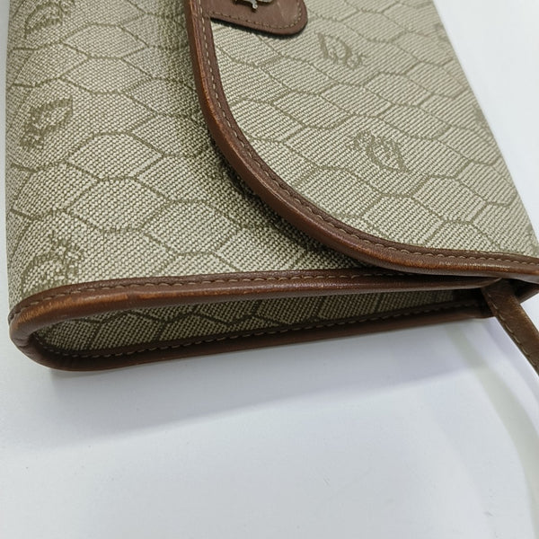 Coated Canvas Shoulder Bag Beige