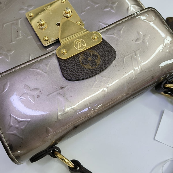 SPRING STREET Monogram Patent Leather Gray
