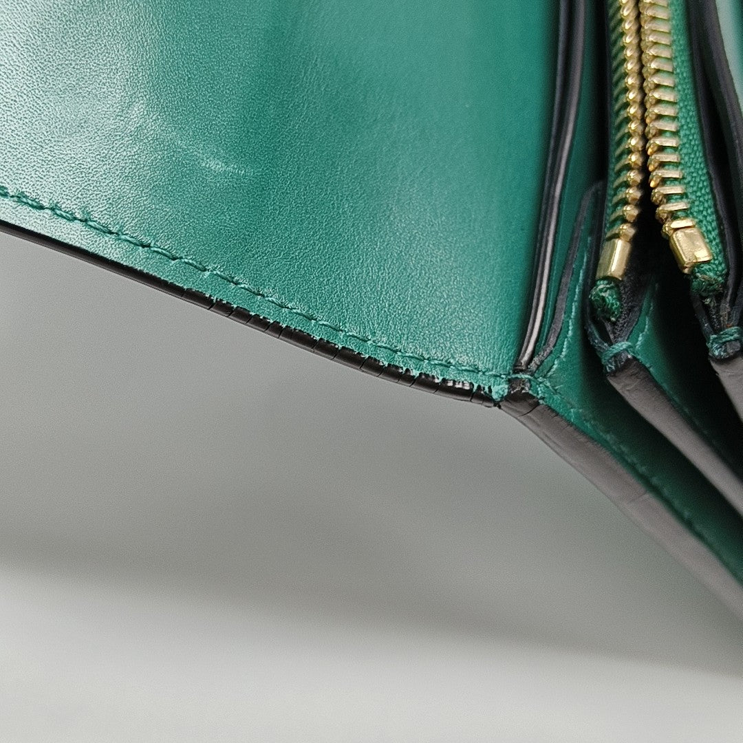 SERPENTI FOREVER Calfskin Green Wallet