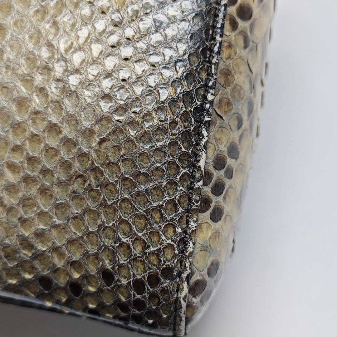 Lady Dior Medium Python Brown