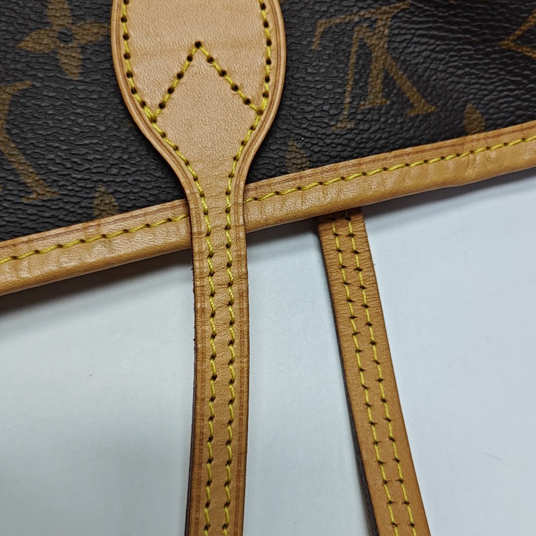 NEVERFULL MM Monogram Coated Canvas Brown