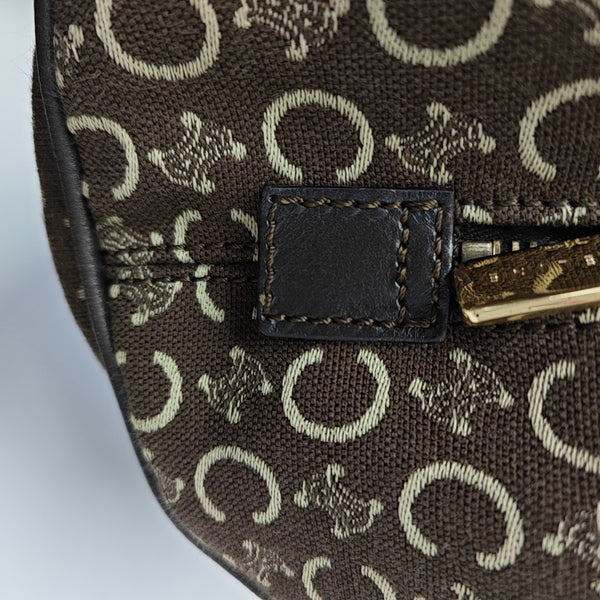 Canvas Top Handle Bag Brown