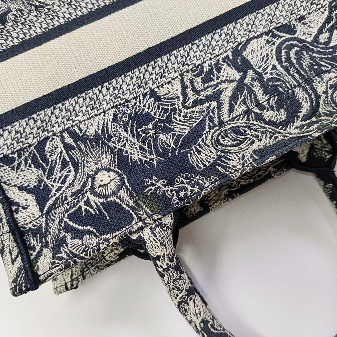 Book Tote Small Canvas Blue