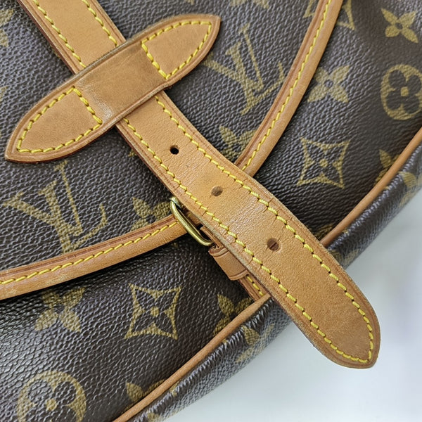 SAUMUR 30 Monogram Coated Canvas Brown