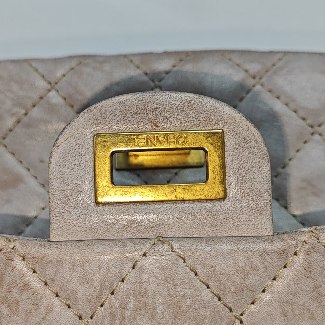 2.55 227 (jumbo) Quilted Calfskin Gray