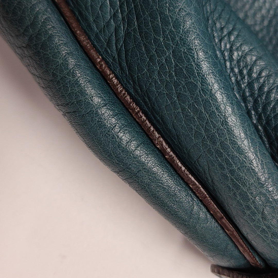 Calfskin Top Handle Bag Green