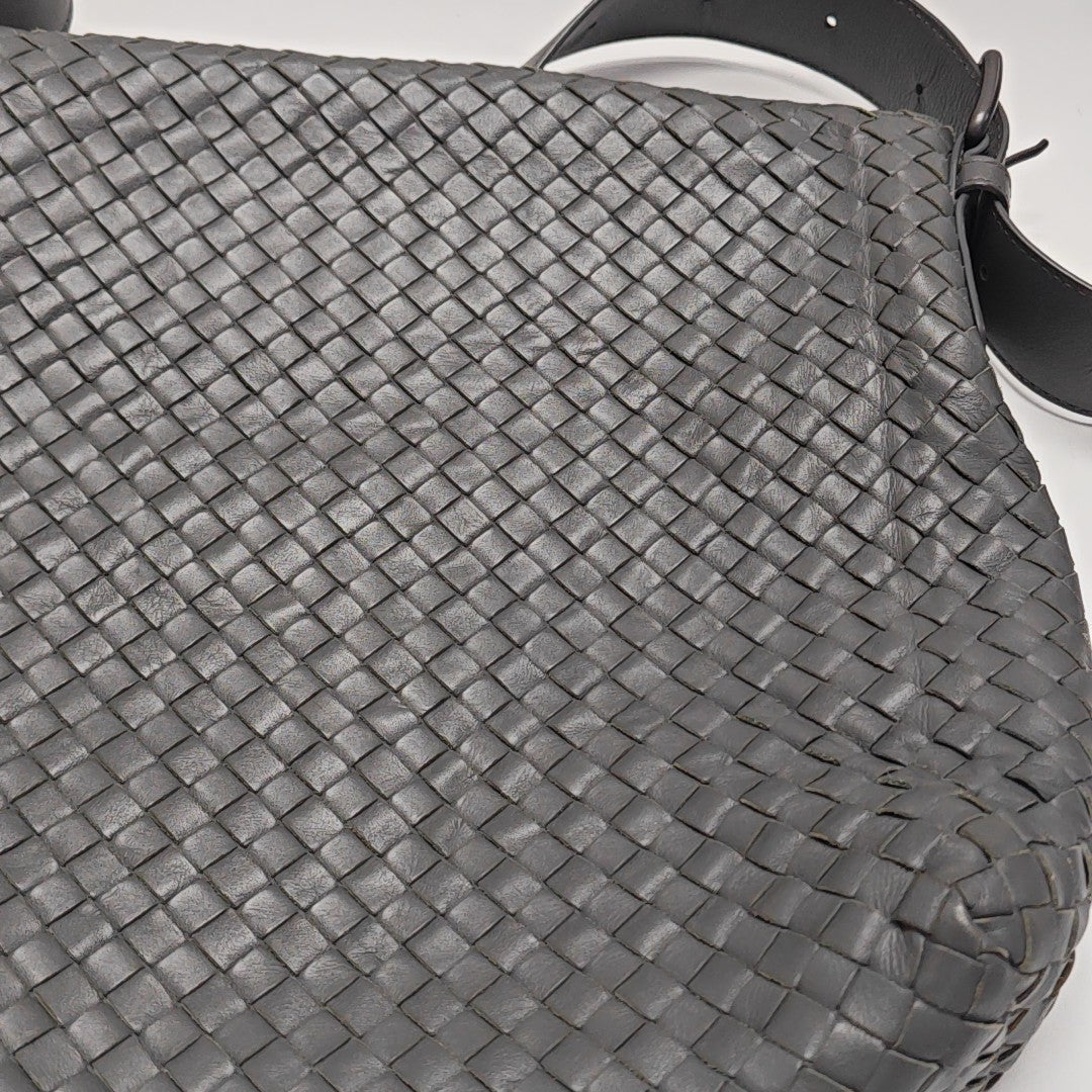 Calfskin Shoulder Bag Gray