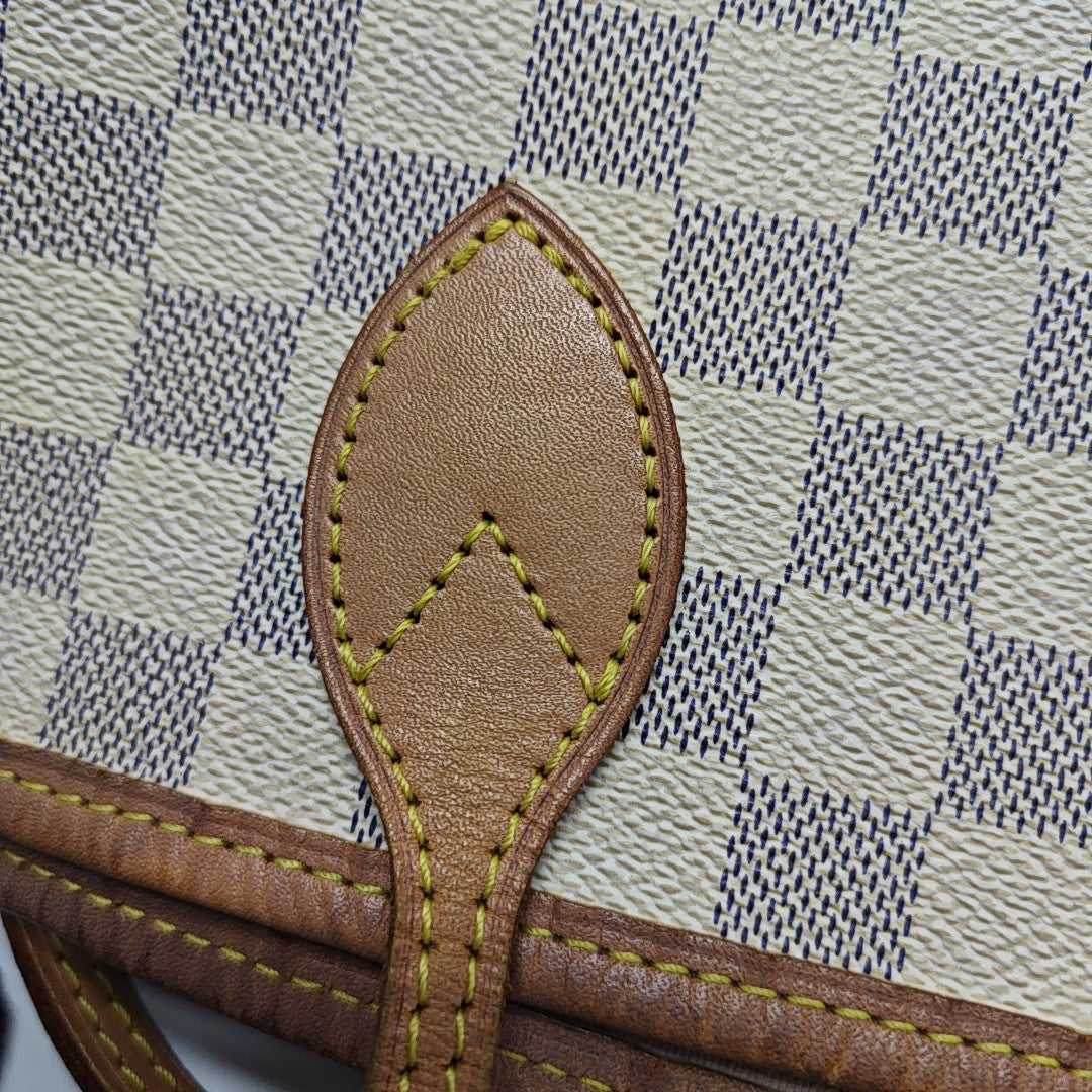 NEVERFULL MM Damier Azur Coated Canvas White