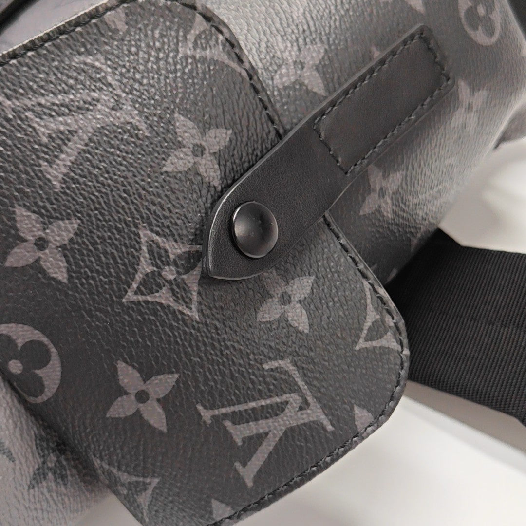 CHRISTOPHER PM Monogram Coated Canvas Gray