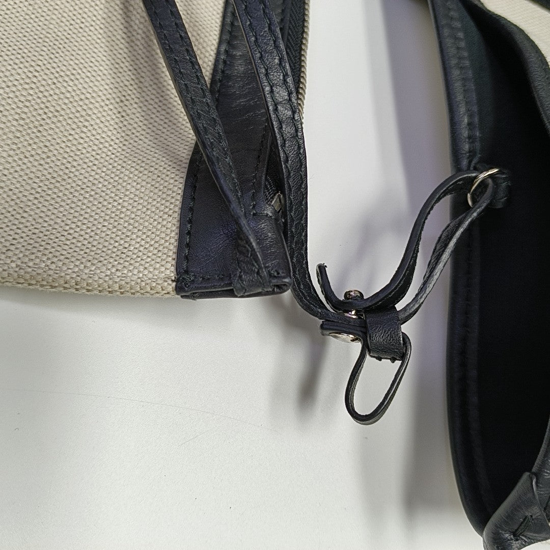 Navy Canvas White