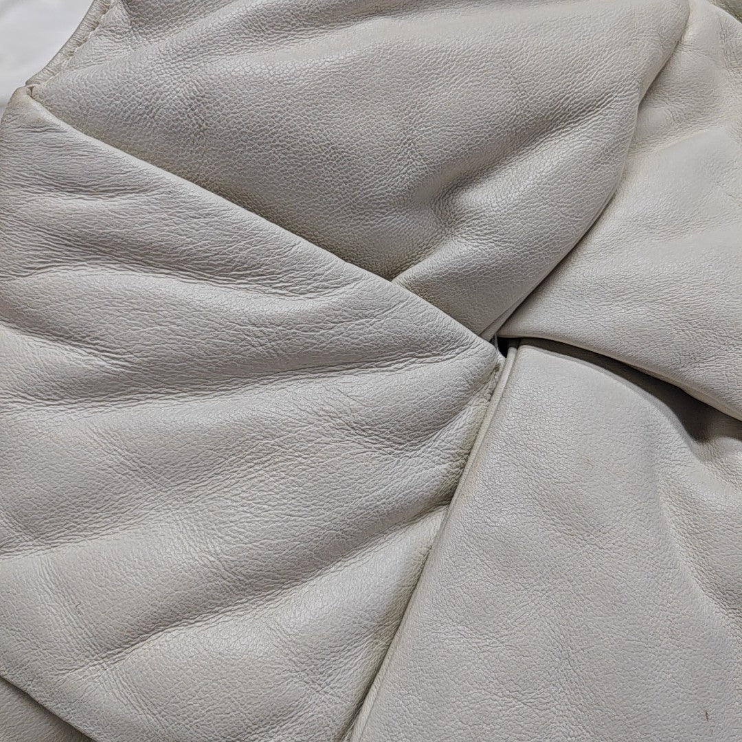 Lambskin Top Handle Bag White