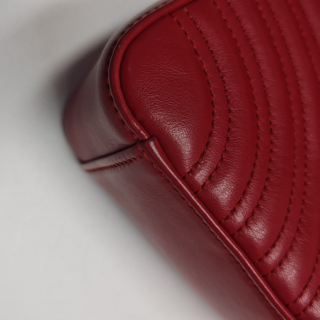 GG Marmont Mini Quilted Calfskin Red