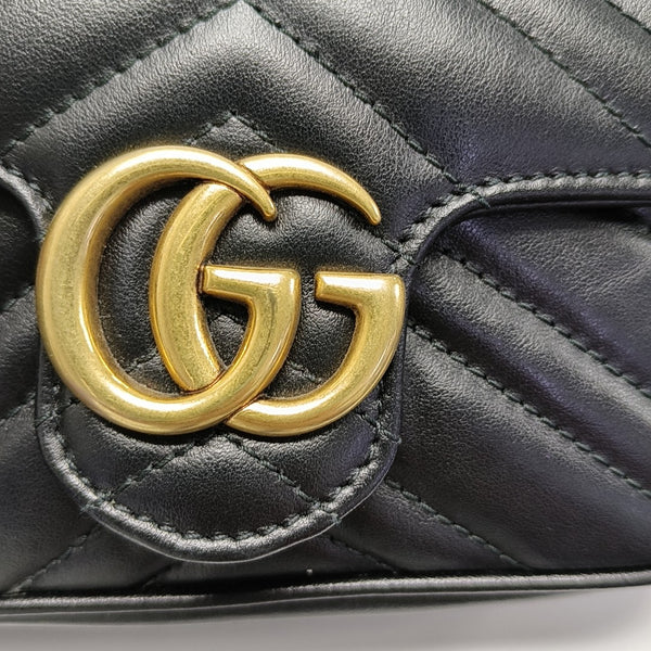 GG Marmont Mini Quilted Calfskin Black