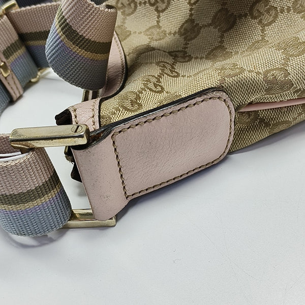 Monogram Coated Canvas Shoulder Bag Beige