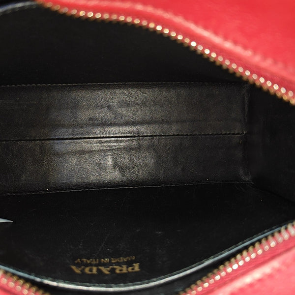 Saffiano Calfskin Shoulder Bag Red