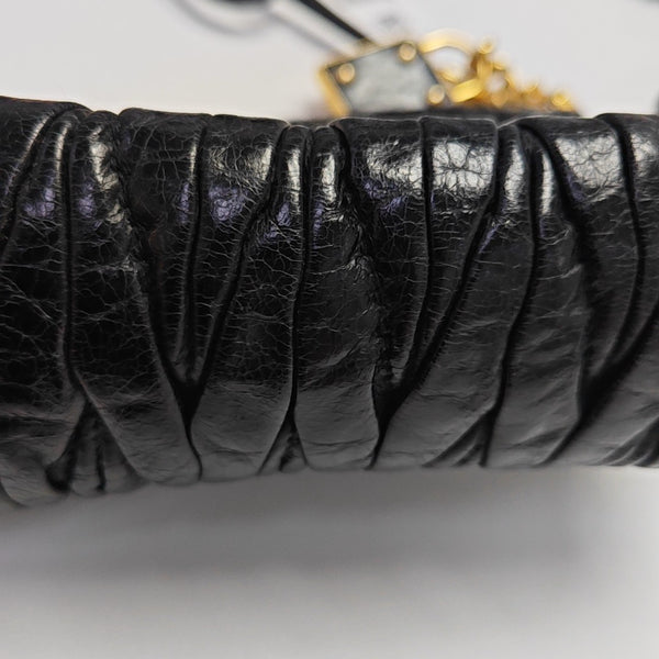 Quilted Lambskin Shoulder Bag Black