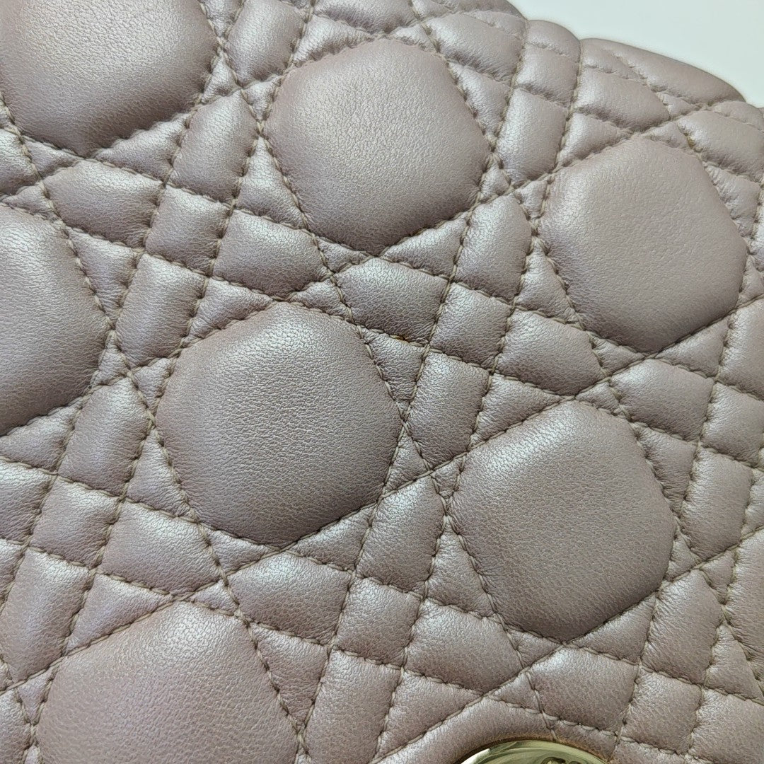 Lady Dior Mini Cannage Lambskin Pink